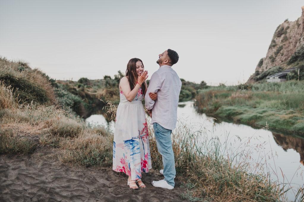 Pre-wedding photography Auckland natural emotional moments