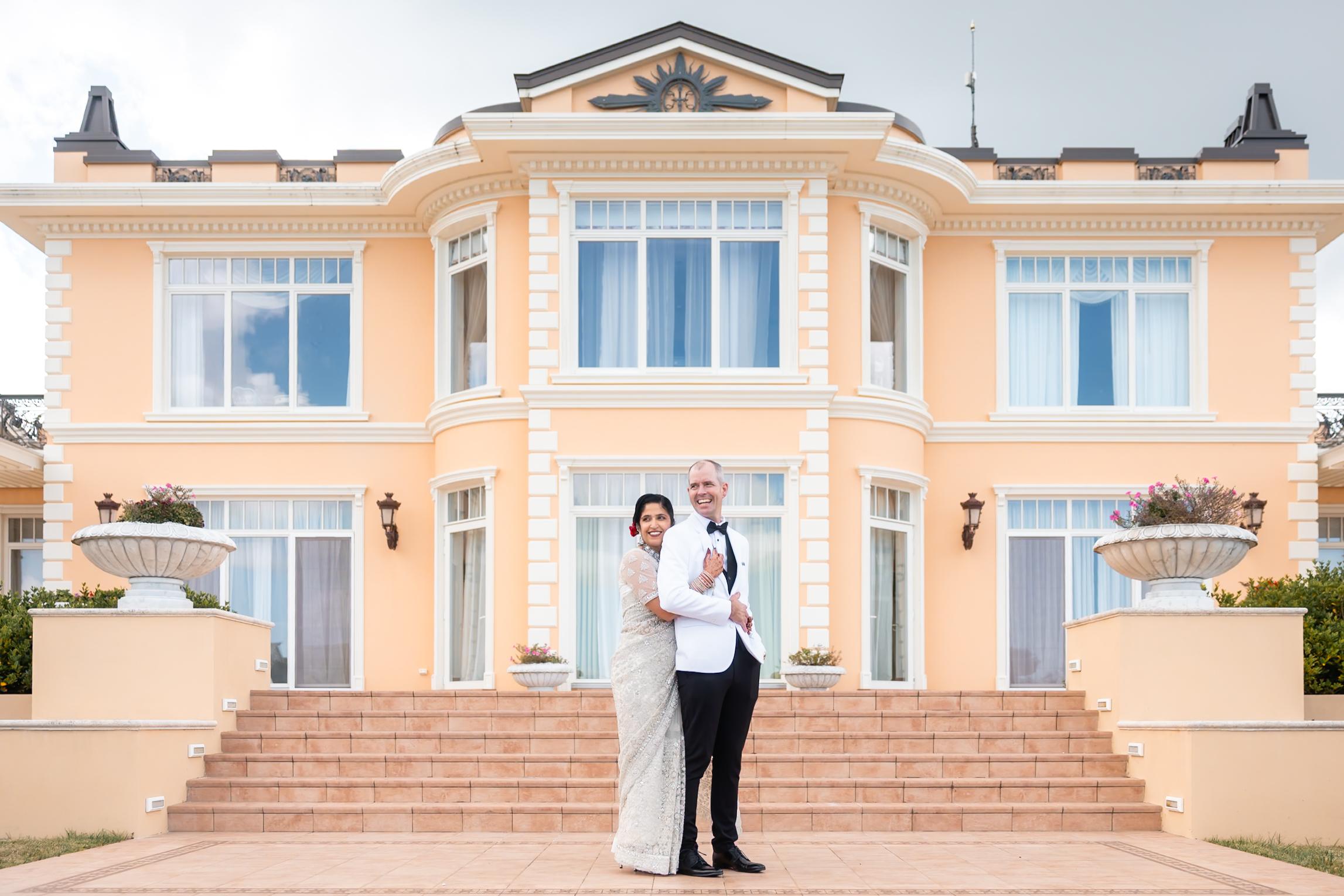 Bride and groom first look Auckland wedding — candid photography by Illest Productions